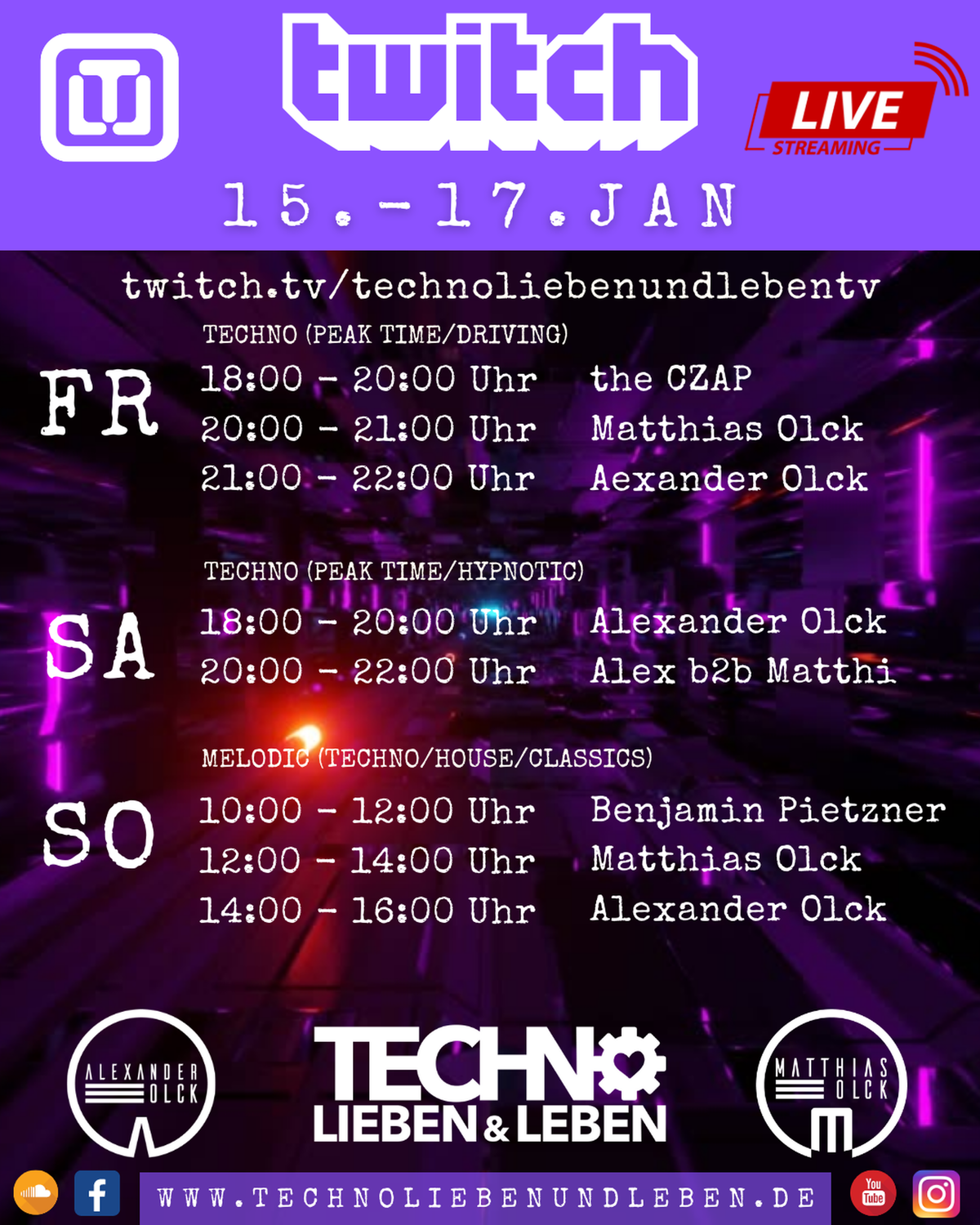 [17.01.2021] Techno Lieben & Leben Livestream @ Twitch